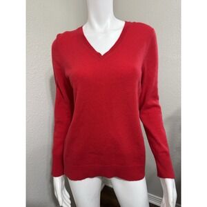 Alex Marie Red Cashmere Sweater XL Vneck Holiday Event Formal Classic